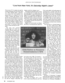 Live from New York, It`s Saturday Nights Jews!