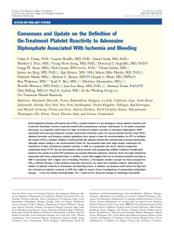 Consensus and Update on the Definition of On-Treatment