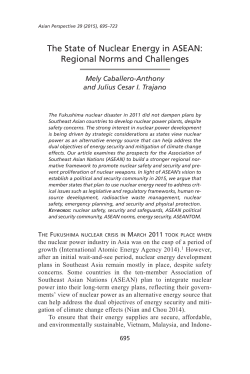 The State of Nuclear Energy in ASEAN