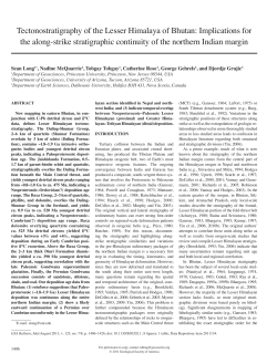 Tectonostratigraphy of the Lesser Himalaya of Bhutan: Implications