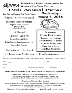 JOSEPH`S PICNIC FACILITY 12 NOON