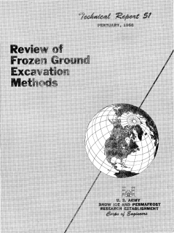 SIPRE TR-51 Review of Frozen Ground Excavation Methods
