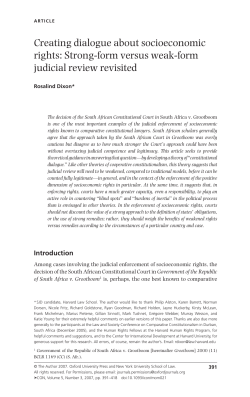 Creating dialogue about socioeconomic rights