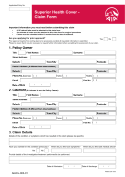 AIA Superior Health Claim Form