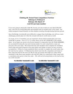 Climbing Mt. Everest Team Competition Overview Pathways to