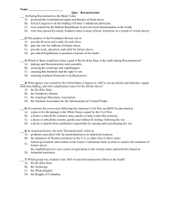 Quiz &ndash; Reconstruction - McEachern High School
