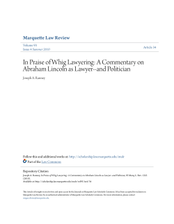 In Praise of Whig Lawyering - Marquette Law Scholarly Commons