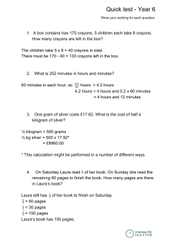 Quick test Year 6