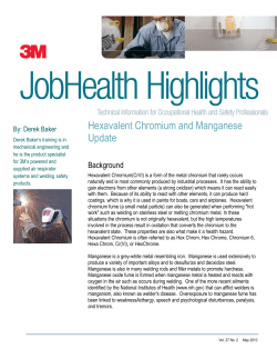 Hexavalent Chromium and Manganese Update