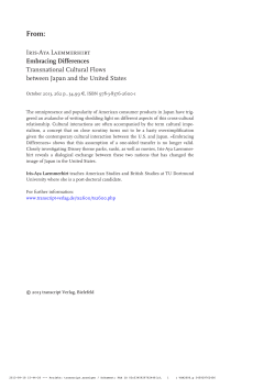 Embracing Differences - Transnational Cultural Flows