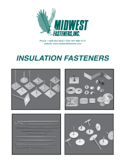 Midwest Fasteners Insulation Fastener Product Catalog |