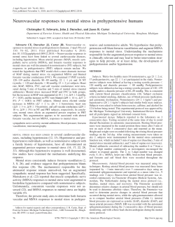 Neurovascular responses to mental stress in prehypertensive humans