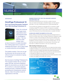 OmniPage Professional 18 datasheet