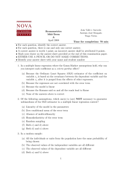 For each question, identify the correct answer.