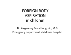 FOREIGN BODY ASPIRATION in children