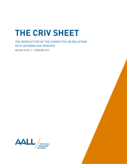 the criv sheet