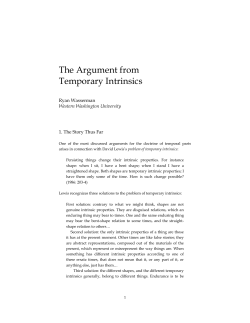The Argument from Temporary Intrinsics