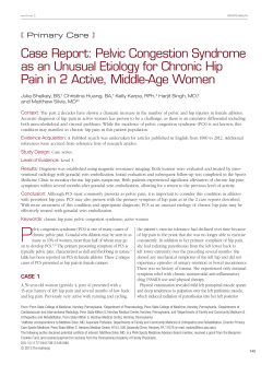 Pelvic Congestion Syndrome as an Unusual