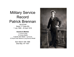 Military Service Record Patrick Brennan