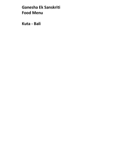 Menu - Ganesha Ek Sanskriti