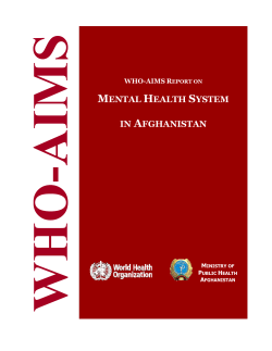 mental health system in afghanistan