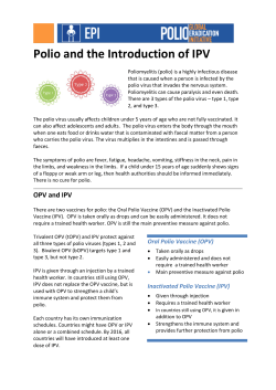 Polio and the Introduction of IPV