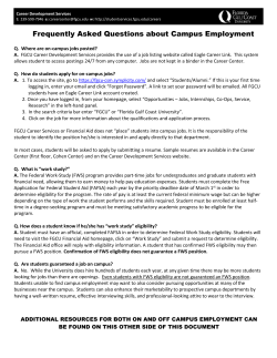 Frequently Asked Questions about Campus Employment