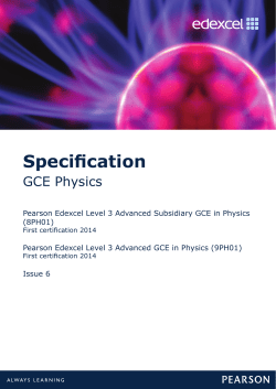 Specification - Edexcel