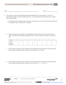 Mid-Module Assessment
