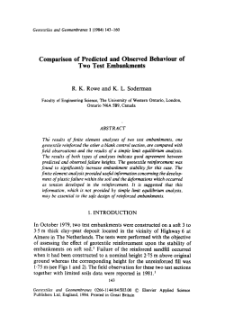 Comparison of Predicted and Observed