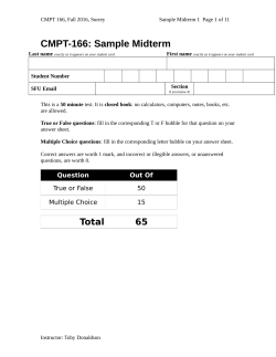 CMPT-120: Sample Midterm