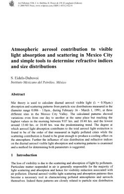 Atmospheric aerosol contribution to visible light