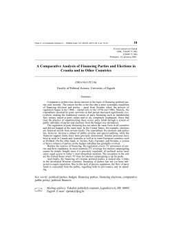 A Comparative Analysis of Financing Parties and Elections in