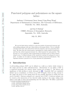 Punctured polygons and polyominoes on the square lattice