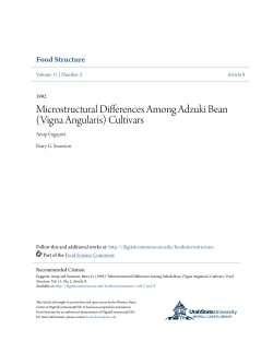 Microstructural Differences Among Adzuki Bean