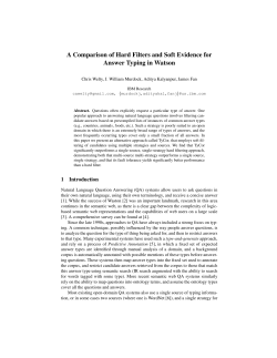A Comparison of Hard Filters and Soft Evidence for Answer Typing