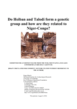 Do Heiban and Talodi form a genetic group and how are