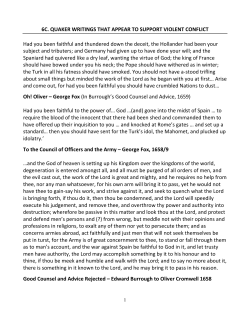 04b. Early Quaker Writings Supporting Violent Conflict