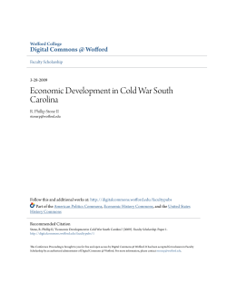 Economic Development in Cold War South Carolina
