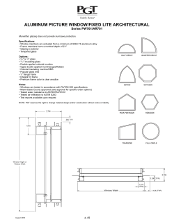 ALUMINUM PICTURE WINDOW/FIXED LITE ARCHITECTURAL
