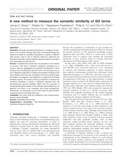 A new method to measure the semantic similarity of GO terms