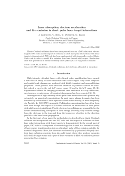 Laser absorption, electron acceleration and K