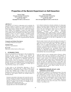 Properties of the Bersini Experiment on Self