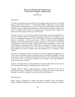 20 Bureaucrat-Bashing in the Galactic Senate