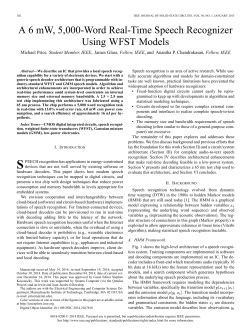 A 6 mW, 5,000-Word Real-Time Speech Recognizer Using WFST