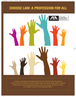 choose law: a profession for all