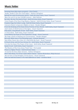 Additional hymns and songs available for meetings