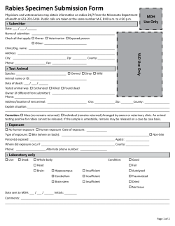 Rabies Specimen Submission Form - Minnesota Department of Health