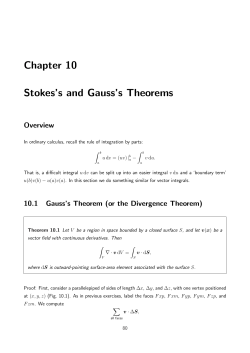 Chapter 10 Stokes`s and Gauss`s Theorems