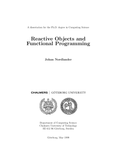Reactive Objects and Functional Programming